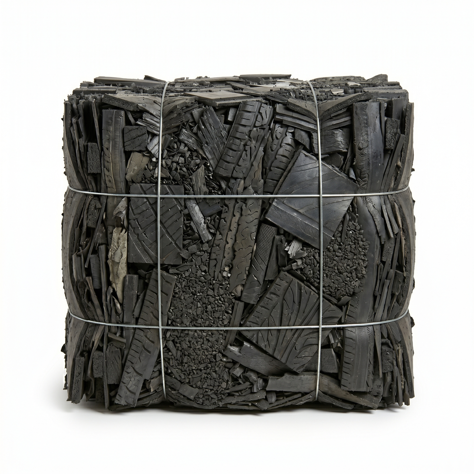 Industrial Rubber and Plastic Waste Bale