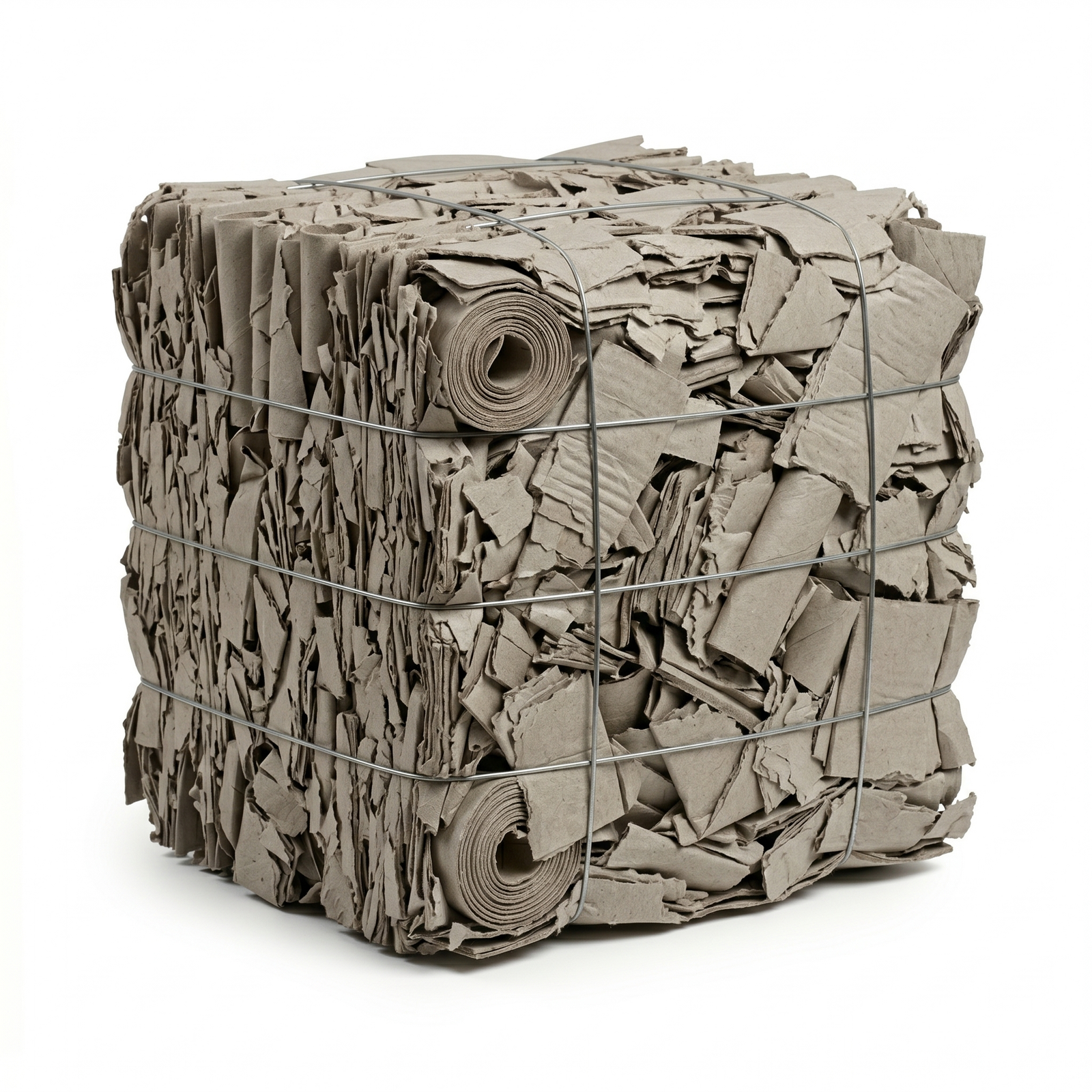 Shreded Riggid Paperboard Bales